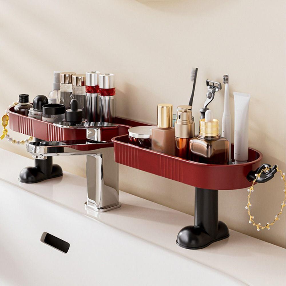 with Hook Faucet Sink Shelf Removable Sink Drying Rack Fashion Faucet Drain Organizer Bathroom