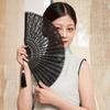 Складной веер из кружева в стиле ретро, классические бамбуковые ручные веера в китайском стиле, элегантный складной веер для свадебного танца, косплея, домашнего декора