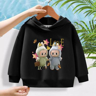 Детское худи Новое модное Labubu Kids Милое мультяшное повседневное худи 100-160см Мальчики Девочки