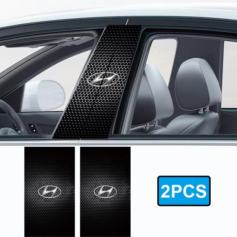 2PCS Car Center Column Sticker B-pillar Protective Film Decals for Hyundai ACCENT GETZ GRANDEUR i30 i40 IONIQ IX20 ix25 MISTRA R7