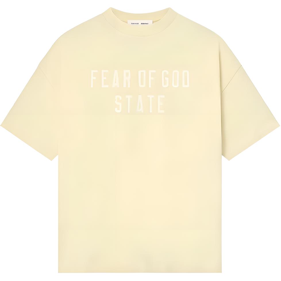 Fear of God Essentials Футболка 90-х Садовый Желтый Мужские Топы 125SP254478F