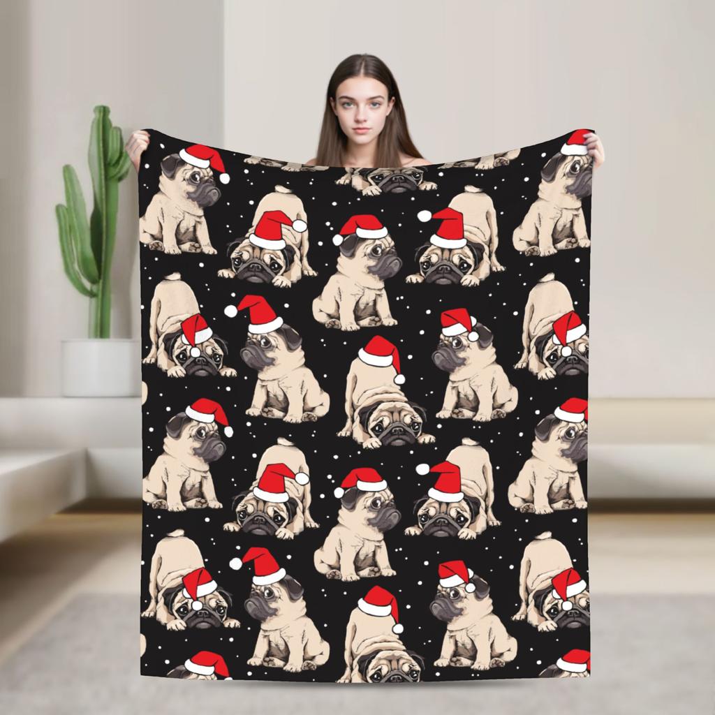 Рождественский плед для собаки и кошки флисовый весенне-осенний нордический с надписью "Счастливого Рождества" и "С Новым годом" тонкий плед для дома офиса покрывало