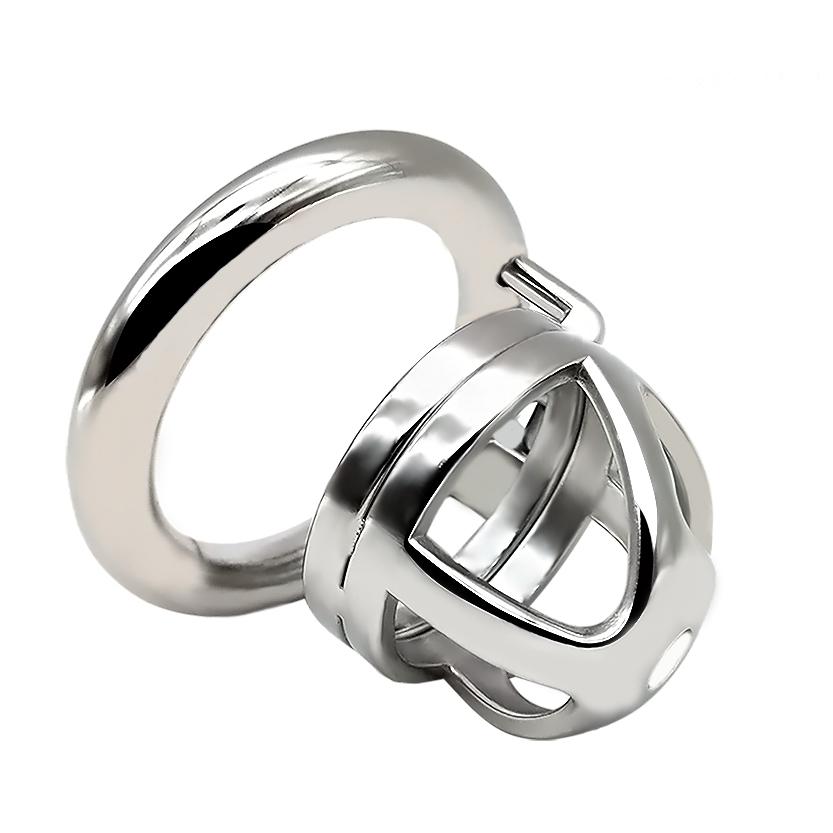 FAAK 7cm 304 Stainless Steel Man Chastity Cage Metal Chastity Cage Penis Lock for Male