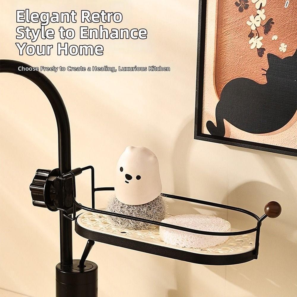 Adjustable Direction Faucet Sponge Rack ABS Drain Storage Holder New Faucet Soap Rack Kitchen Sink