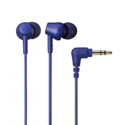 Наушники Audio-Technica ATH-CK350X BL, проводные, канального типа, содержат переработанный пластик, антибактериальные, маленькие, синие