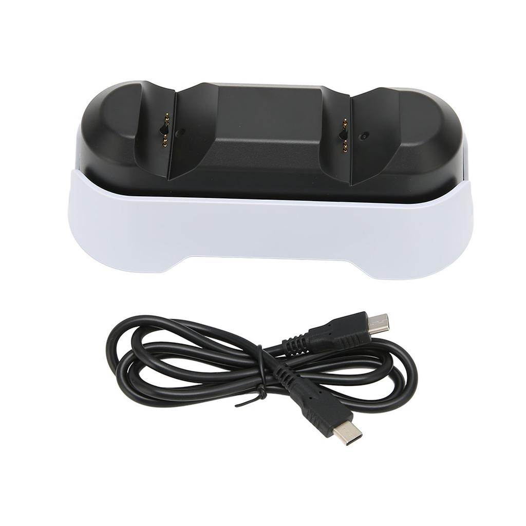 For PS5 Controller Charging Station Controller Dual Charging Dock for PS5 with LED Indicator White