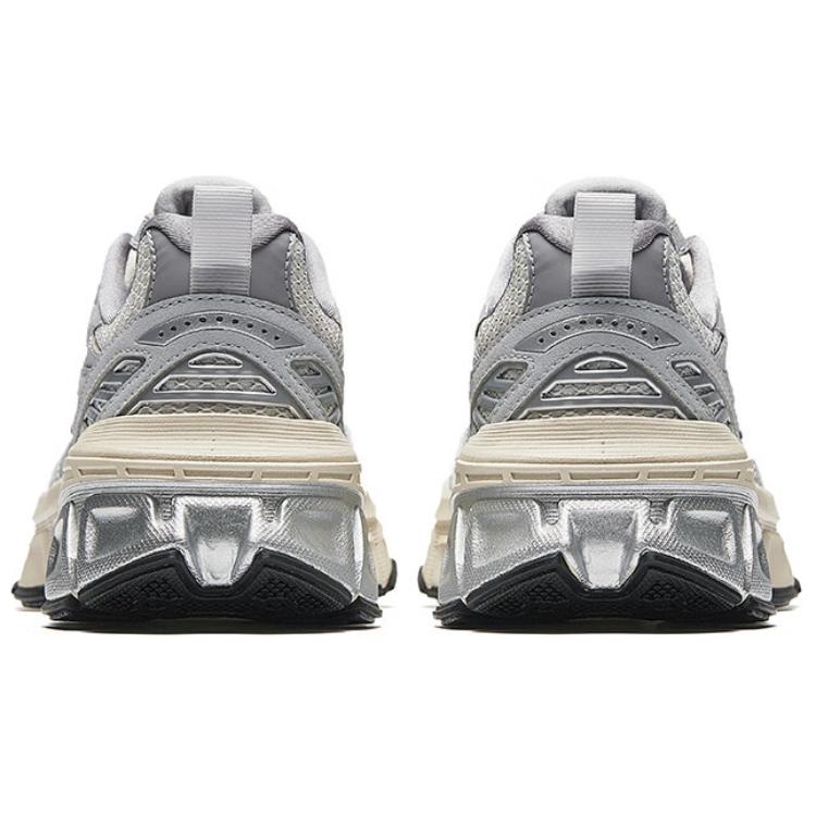 New Anta Wear-Resistant Cushioning Warm Low-Top Casual Shoes Women's White Gray Silver 122518895-5