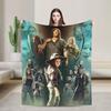 Плед The Walking Dead Фланелевый Всесезонный Хоррор Фильм Зомби Граймс Многофункциональный Плед для Кровати Спальни Коврик Кусок