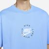 Nike Sportswear Logo Print Character Pattern Ribbed Crew Neck Short Sleeve T-Shirt Men Tops Sky-Blue FN7224-412