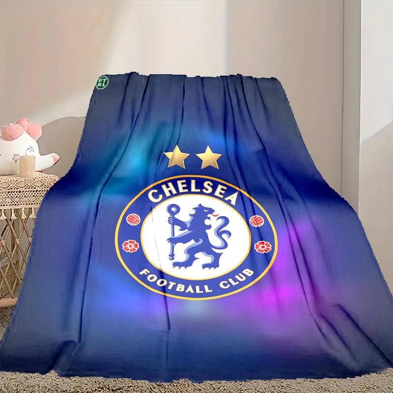 1pc Easy-Care Chelsea FC Blanket, Perfect for Couch, Bed, Home, Travel & More, Warm & Durable Printed Blanket