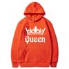 Fashion Casual Hoodies Sweatshirt Couples Hooded Pullover Hoodies Print King Queen Spring Winter Tops Men/Women Clothing
