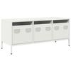 VidaXL Meuble TV blanc 101,5x39x43,5 cm acier laminé à froid, support TV, buffet TV, armoire hifi, banc TV, armoire en 851231