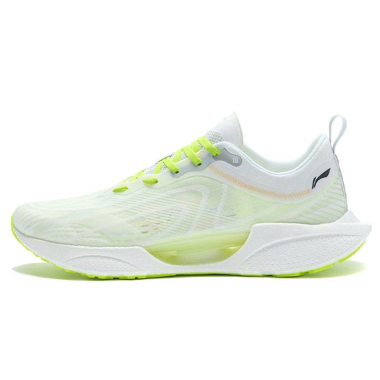 Li-Ning Super Lightweight 18 Cushioning Non-Slip Wear-Resistant Low-Top Running Shoes Men Sneakers White Fluorescent-Green ARMR007-1
