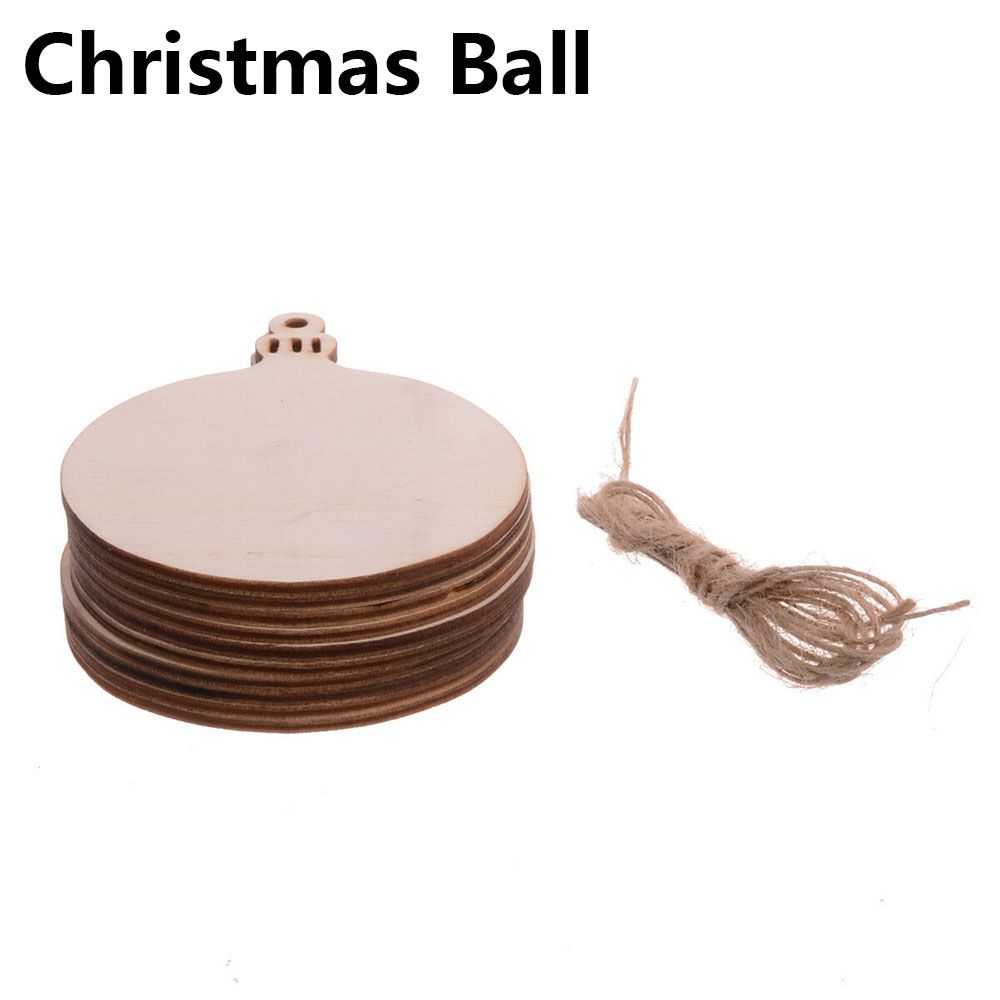 Pendant Decorations DIY Craft Christmas Decor Wood Hanging Tree Ornaments Snowman Snowflake Elk