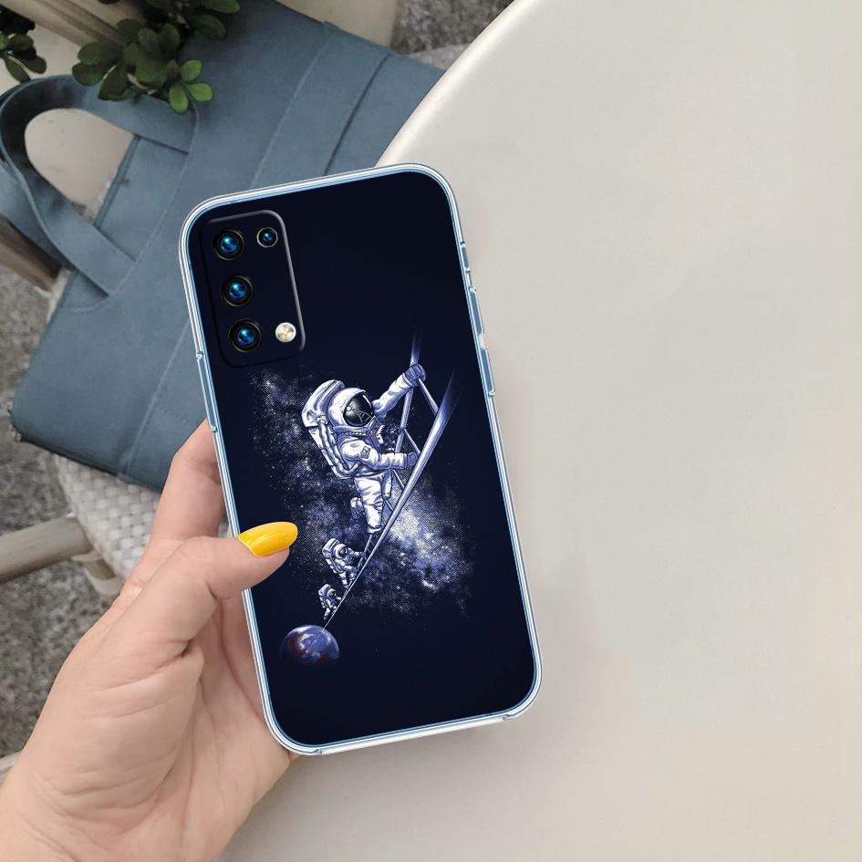 PP7 Космический Астронавт Луна Мягкий Прозрачный Чехол для Телефона для Motorola Moto G7 G8 G9 G84 G85 G73 G24 G15 Z2 Play Power Plus