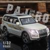 РУМ1:32 масштаба Mitsubishi Pajero, модель автомобиля из сплава, световой и звуковой эффект, литой автомобиль, игрушки для мальчиков, детские игрушки, подарок на день рождения, автомобильные игрушки, детские игрушки, модель автомобиля