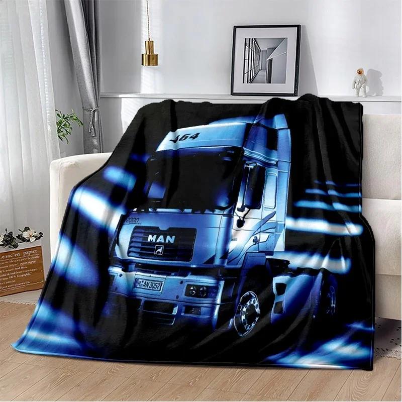 MAN Truck Logo D Printed Soft Flannel Throw Blanket for Bed Sofa Picnic Home Decor Bedroom Gift for Kids and Adults