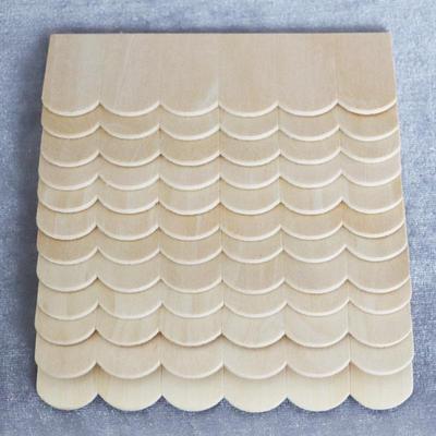 1:Аксессуары для крыши кукольного домика масштаба 1/12: Деревянная плитка сделай сам, набор из 12 штук