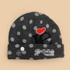 Winter Knit Beanie Men Women Polka Dot Letter Embroidery Heart Warm Casual Fashion Hat