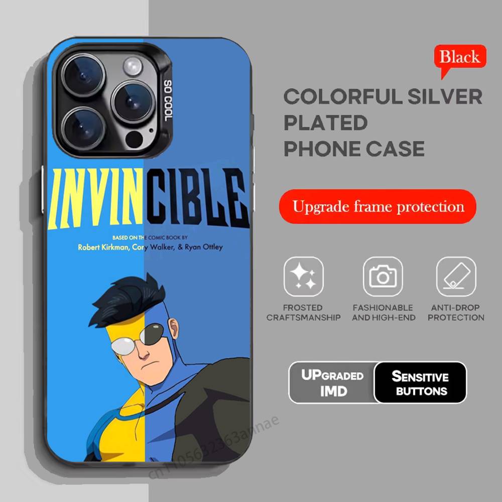 I-Invincible Забавный чехол для телефона для iPhone 17 11 12 Pro Max Plus Mini Air SE 16e 14 15 16 13 Мягкий корпус