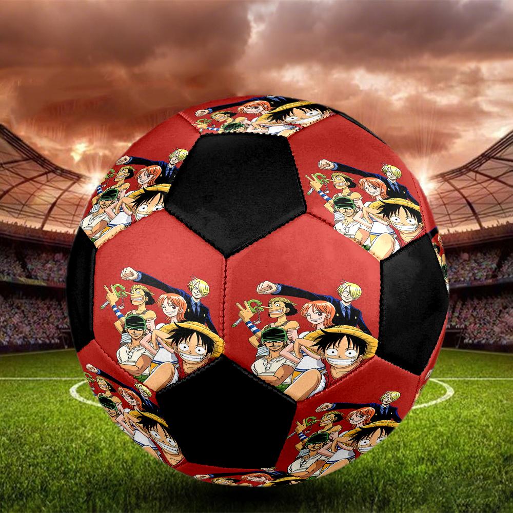 1pc ONE PIECE Luffy Football Soccer Ball Size 5 Indoor Soccer Ball Fashion Colorful Backyard Game -Great For Sports Fans Gift HE28