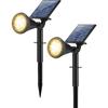 Tadyreal Solar Lights Outdoor Waterproof IP65 180° Adjustable Solar Powered Landscape Spot Lights for Yard 4 Lighting Modes Spotlights for Pathway