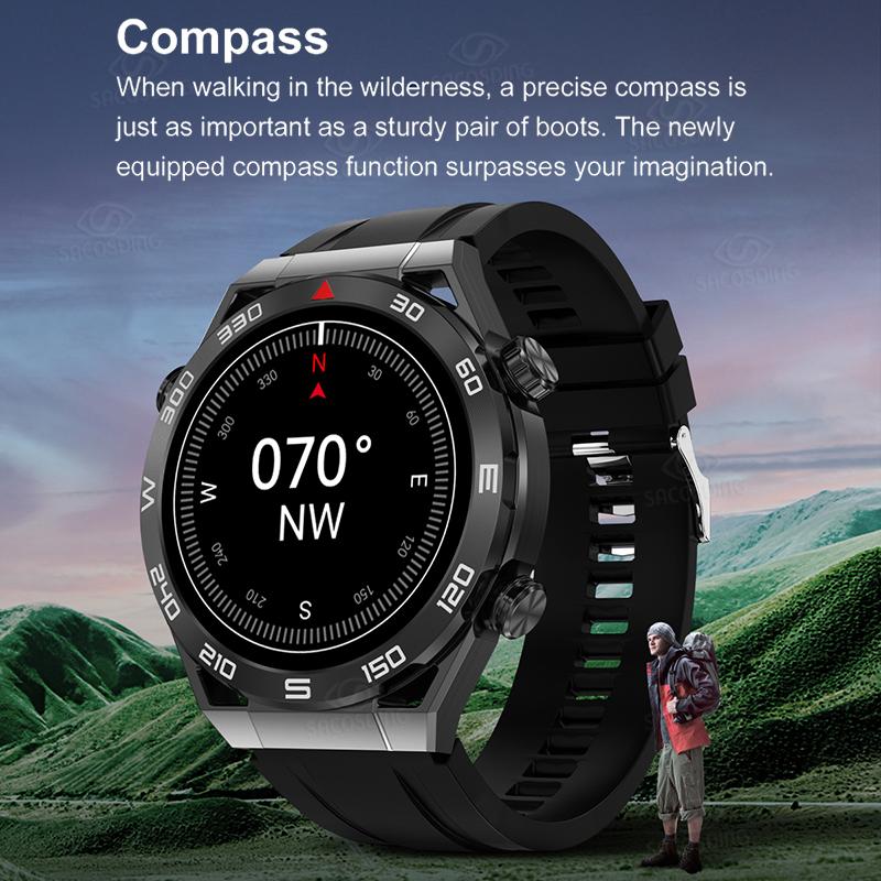 Бизнес Ultimate Smart Watch для мужчин Huawei Bluetooth Call Compass Nfc 100+ Sprots Smartwatch водонепроницаемые часы Ios