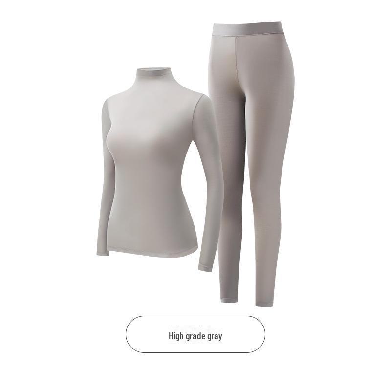 «Женский ультратонкий увлажняющий костюм с высоким воротником для осени/зимы»