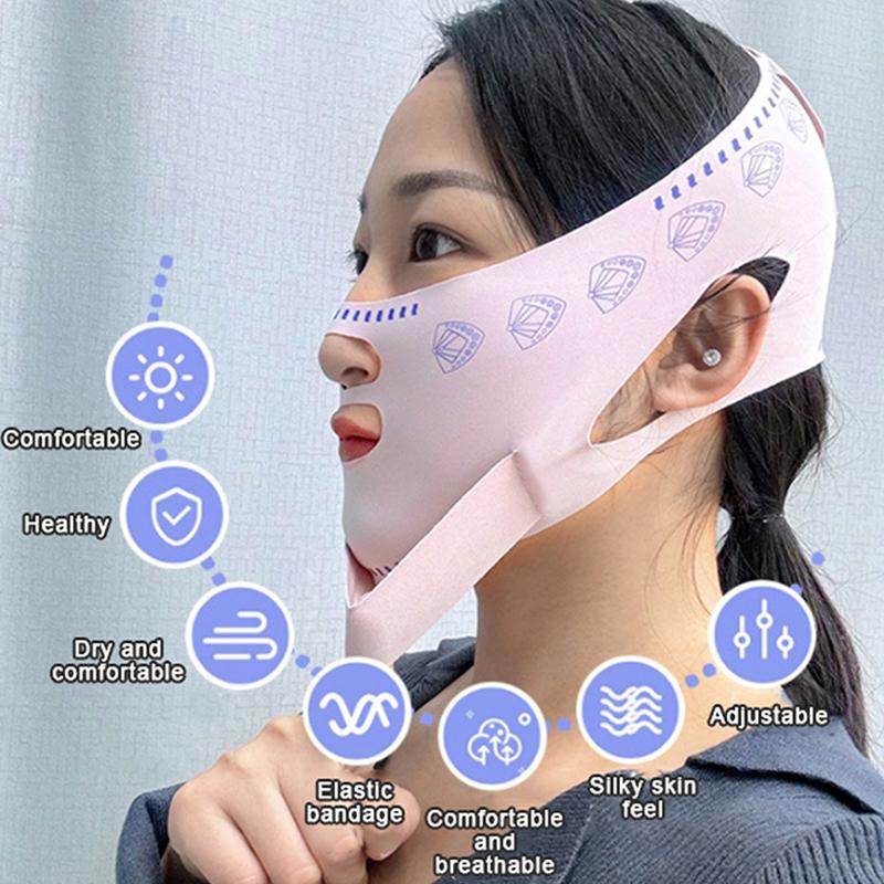 Женский бандаж для похудения подбородка и щек, подтягивающий пояс, двухслойный V-образный формирователь для лица, ремешок для лица против морщин, уход за кожей, косметические инструменты