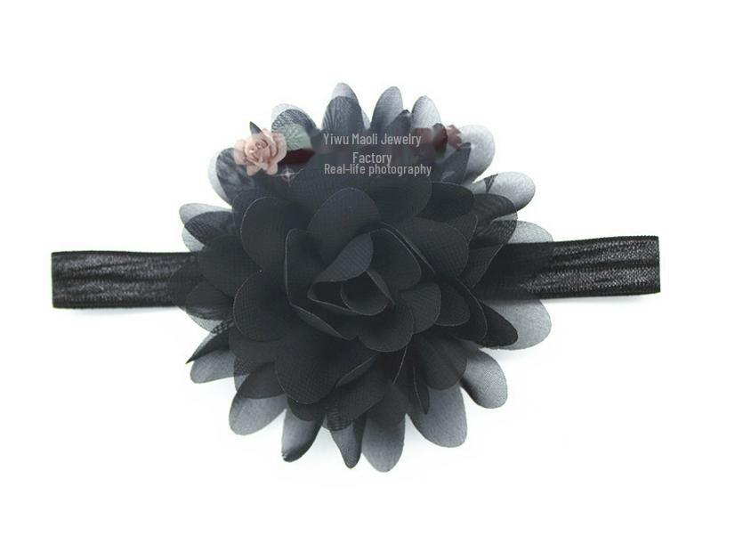 Креативная детская шифоновая повязка на голову с цветком - аксессуары для детских волос в европейском и американском стиле