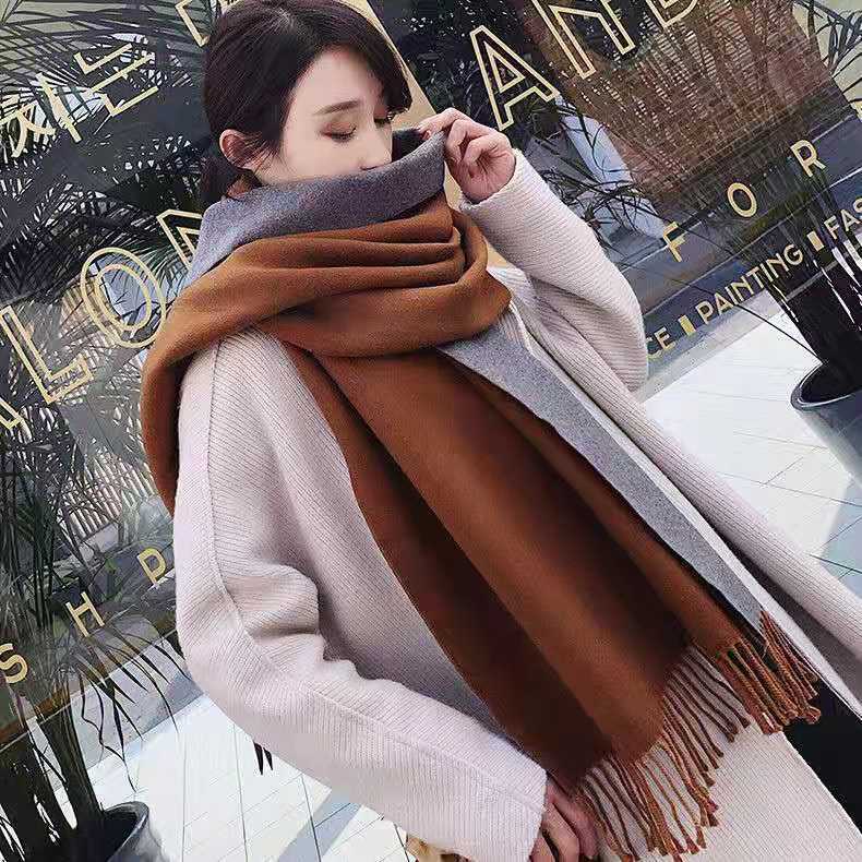 Women Plaid Scarves, Thickened Warm Scarves for Male and Female In Winter Warm Scarves
