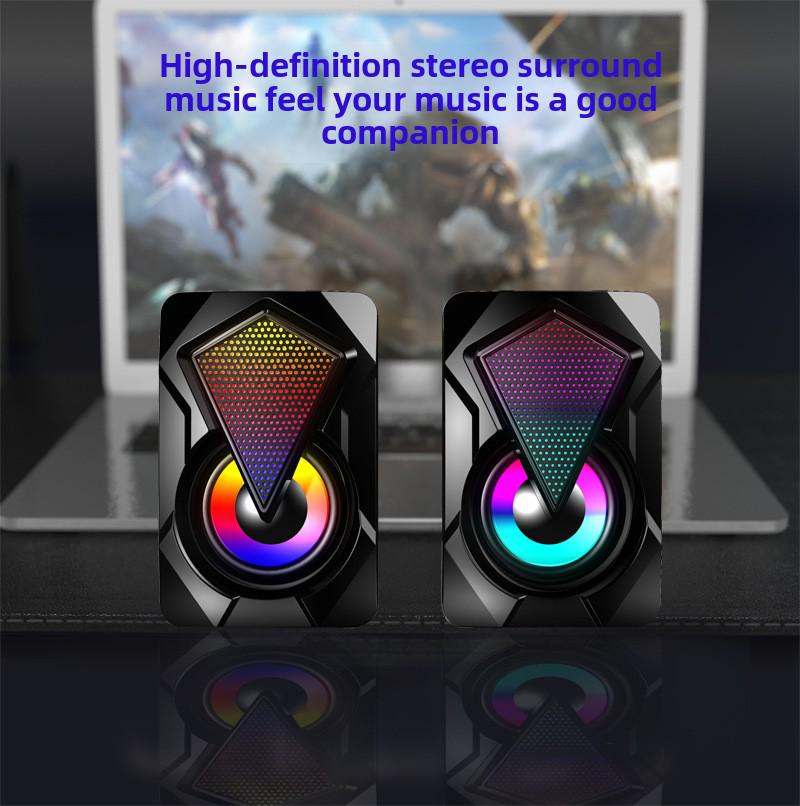 X2 RGB проводные мини-мультимедийные компьютерные колонки для настольных компьютеров и ноутбуков