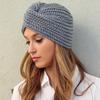 1Pc Women Headwear Cancer Chemo Beanie Hat Hair Loss Turban Solid Color Knitted Cap Head Wrap Polyester