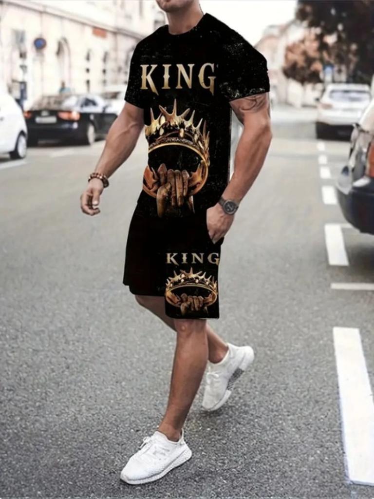 Гавайский кокосовый 3D-принт, модный мужской костюм с круглым вырезом, повседневный, с коротким рукавом и шортами, модный уличный костюм в стиле Харадзюку