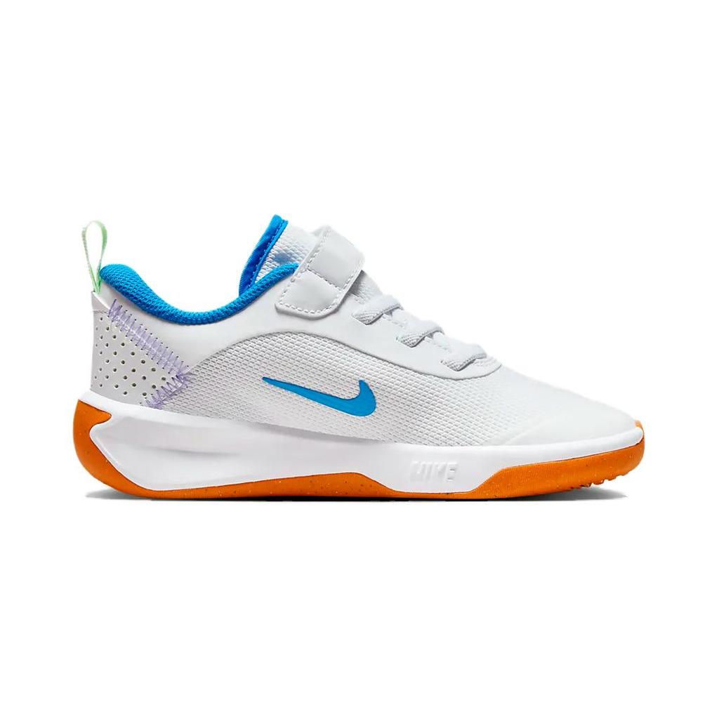 Nike Кроссовки Omni Multi-Court PS White Photo Blue Kids Vapor-Green Total-Orange DM9026-107