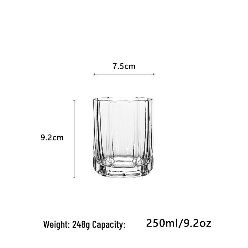 Zhi Shi Striped Petal Glass Cup