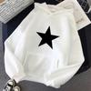 90s Girls Boy Five-pointed Star Print Pullover Light Y2k Gothic Simple Solid Couple Harajuku Full Women Funny Chic Long Hoodie Unisex
