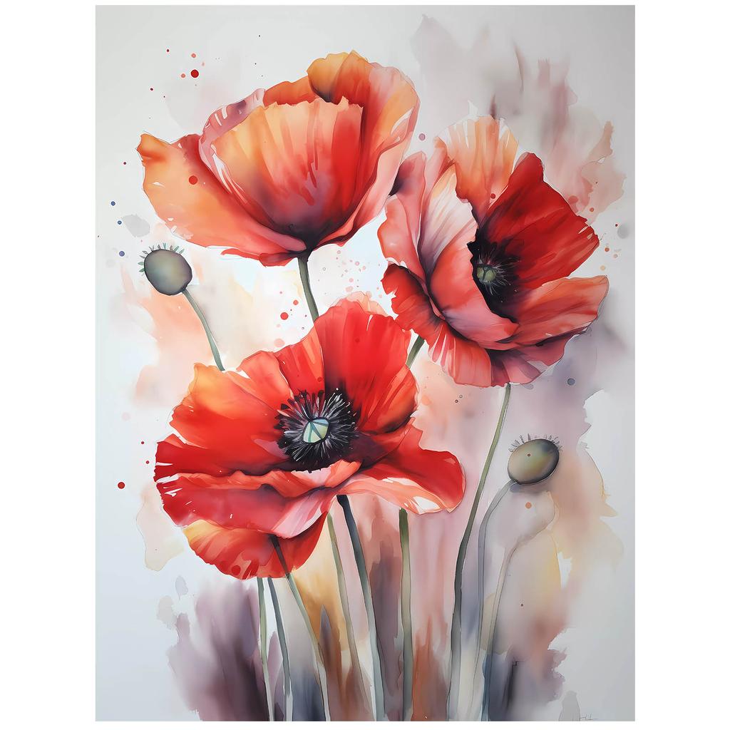 Spring Poppy Dream Spring Poppy Dream, 50X70 Cm, Frameless, Matte Paper 230 Gsm