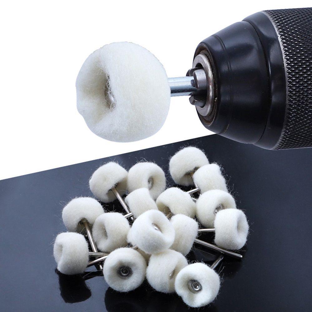 Thread Wool Felt Brush Buffer Polishing Felt Grinding Sanding Head Abrasive Buffing Wheel 3mm Shank