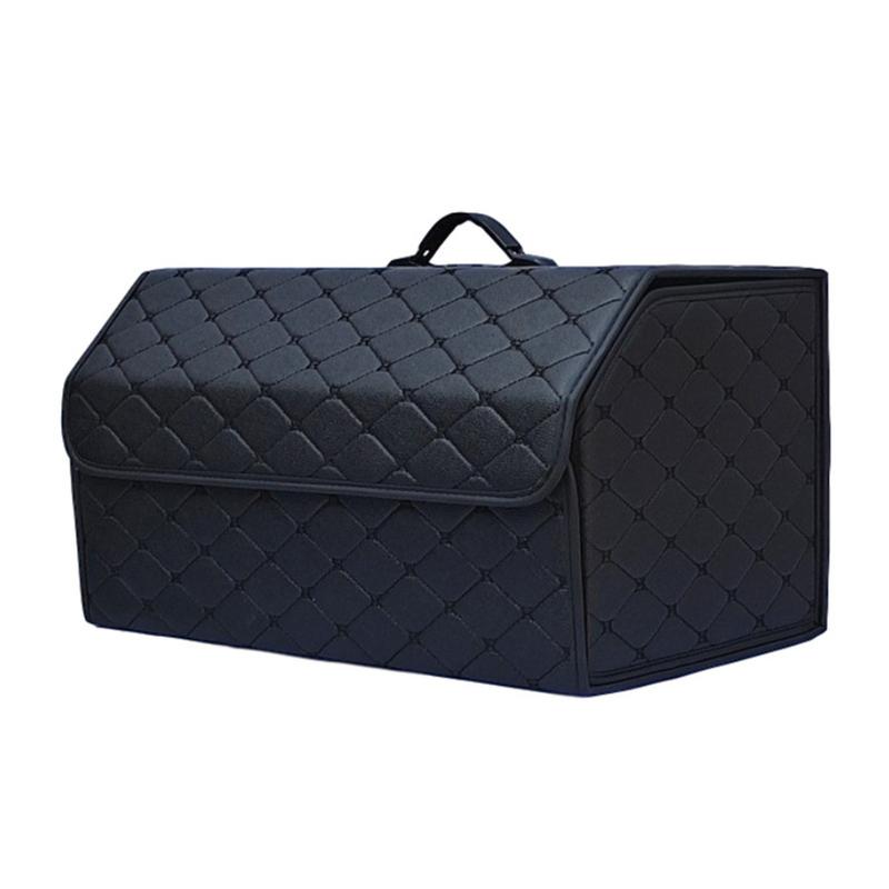 Handheld car storage box leather folding storage box multifunctional car storage box organizing box