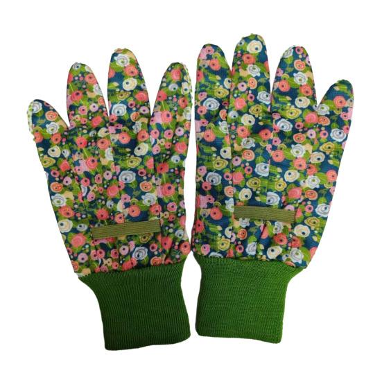 Цветочные садовые перчатки Устойчивые к проколам защитные перчатки Цветочный узор Водонепроницаемые противоскользящие перчатки Подарок для женщин Садоводов-любителей