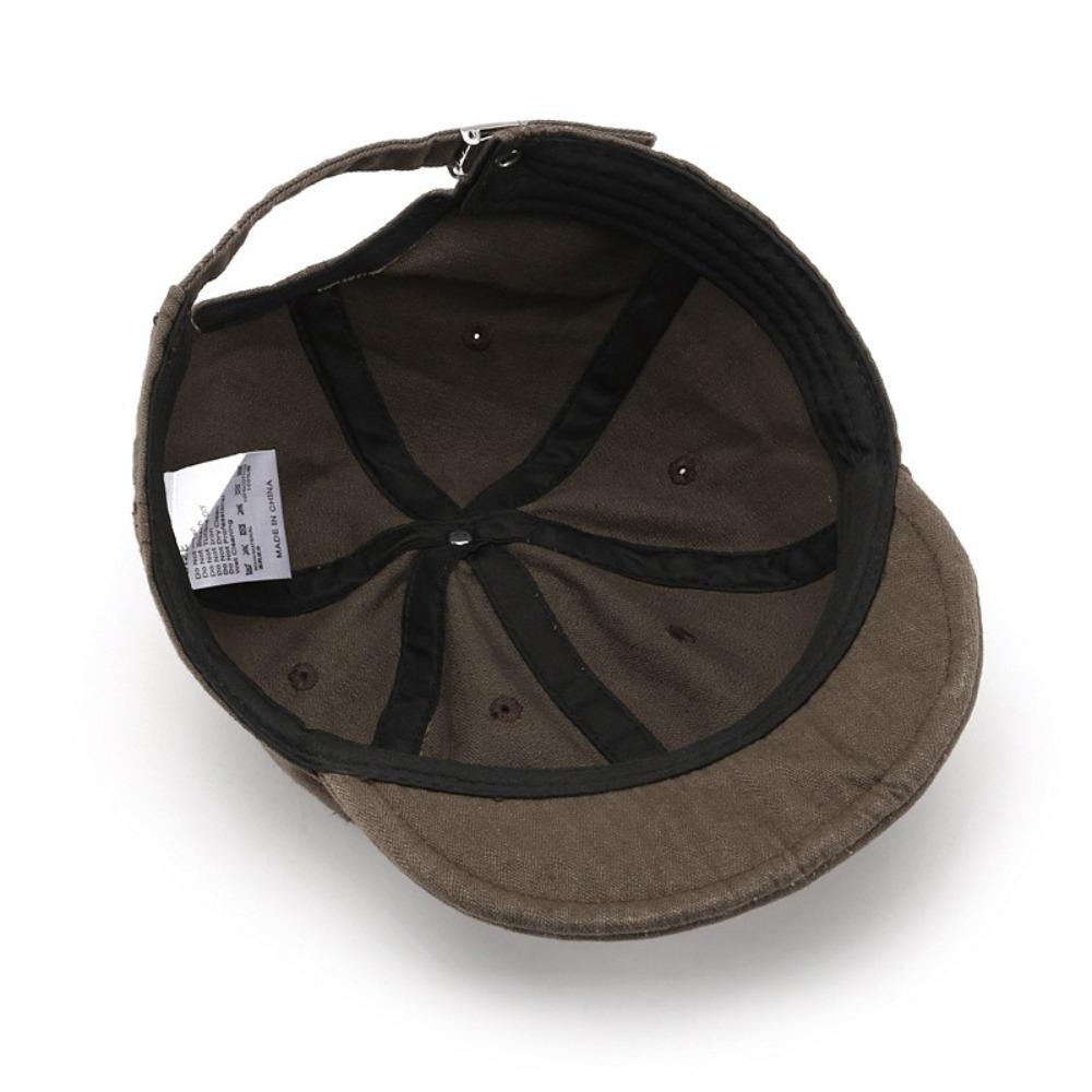 Japanese Style Short Brim Baseball Cap Solid Color Peaked Cap Apparel Accessories Sun Hat Outdoor