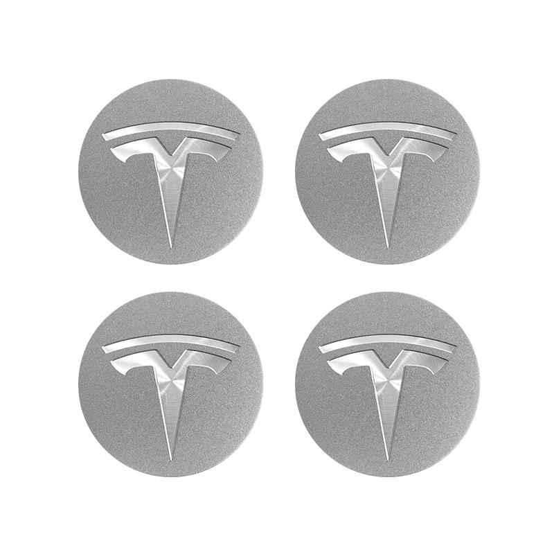 TBQW4 4pcs 56mm Tesla Wheel Center Cap Hub Cover Badge Emblem Sticker Car Accessories For Tesla Model 3 Y 2023 S X Cybertruck Highland