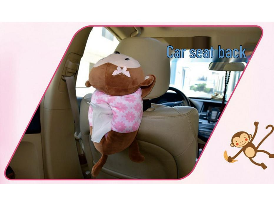 Милый мультяшный автомобильный подвесной подлокотник-коробка для салфеток - Креативное украшение интерьера