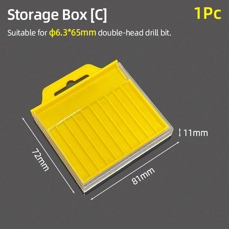 Drill Bit Storage Box Double Head Screwdriver Bit Organizer Case Box Accessories Tool Plastic Box Empty Drill Packaging Case