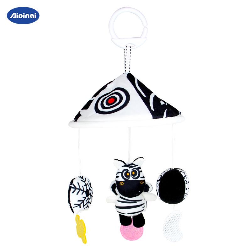Aipinqi черно-белая подвесная машинка и детская кроватка игрушка-музыка для раннего образования