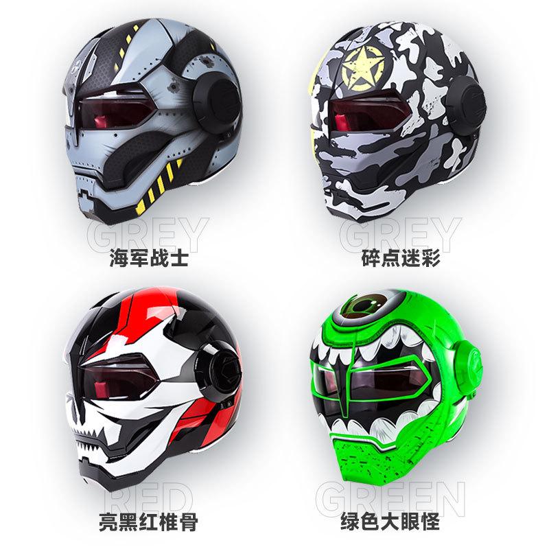 Personalized motorcycle helmet, stylish safety helmet, men's personalized retro motorcycle helmet, full-face helmet, open-face helmet