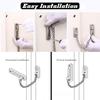 Security Door Chain Lock Sturdy Door Lock Latch for Inside Door Stainless Steel Hotel Door Lock with Spring Button Door Locks for Kids Safety