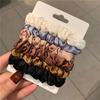 6/18Pcs Elegant Hair Scrunchies Women Minimalist Simulation Silk Hair Ties Solid Color Elastic Loop Ponytail Hair Accessories