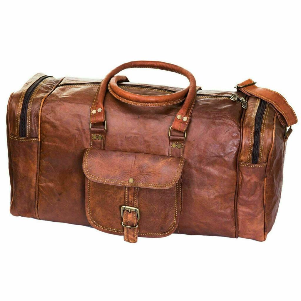 Bag Leather Travel Gym Men Luggage Vintage Duffel Genuine S Weekend Duffle New